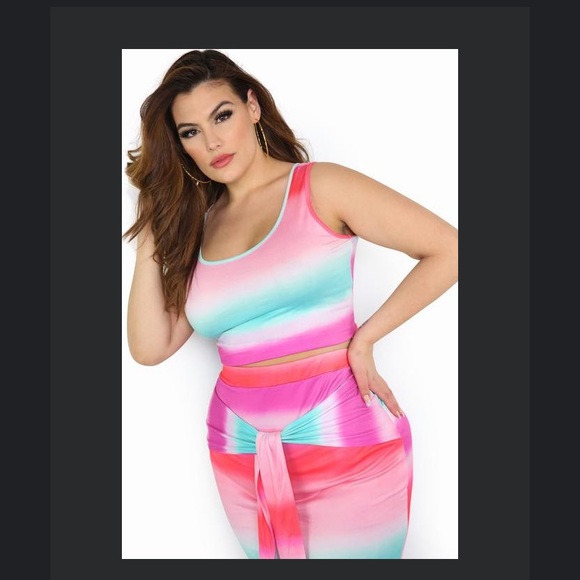 Rebdolls Crop Top and Midi Skirt Set - Picture 2 of 2